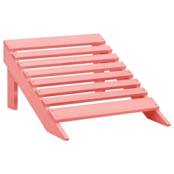 Utestolar - Living Adirondackstol med fotpall massivt granträ rosa