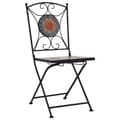Miniatyrbild 3 av 11: Utestolar - Living Caféstolar i mosaik 2 st orange/grå