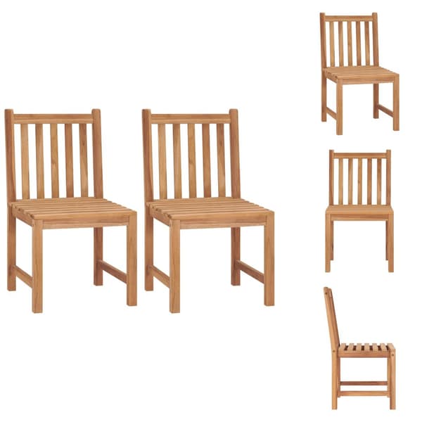 Utestolar - Living Trädgårdsstolar 2 st massiv teak