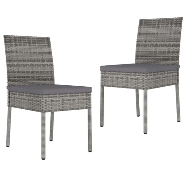 Havestole - Living havestole 2 stk. polyrattan grå