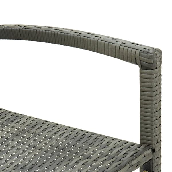 Havestole - Living barstole 4 stk. polyrattan grå