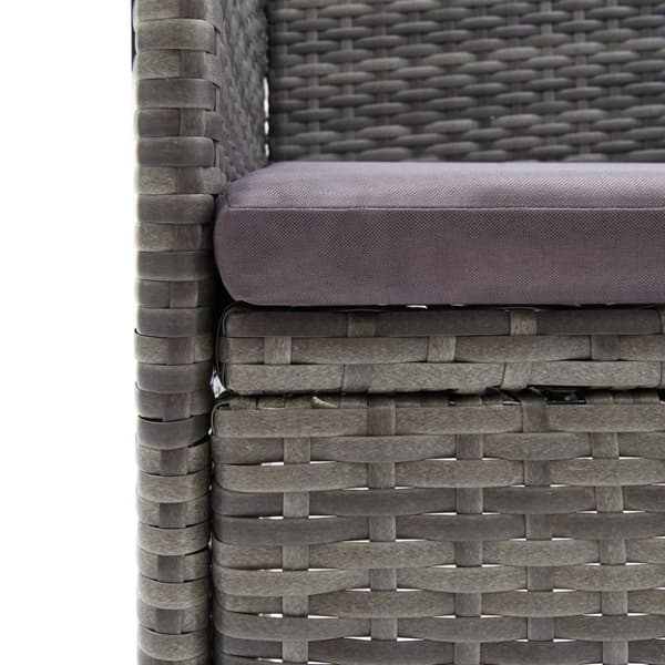 Spisebordsstole til haven 4 stk. Polyrattan grå - Havestol - Havestole - Home & Living