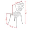 Miniatyrbild 6 av 6: Caféstolar 2 st gjuten aluminium vit - Bistrostol - Bistrostolar - Home & Living