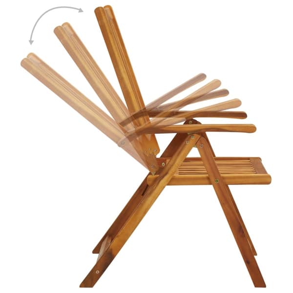 Foldbare havestole med hynder 8 stk. Massivt akacietræ - Havestol - Havestole - Home & Living