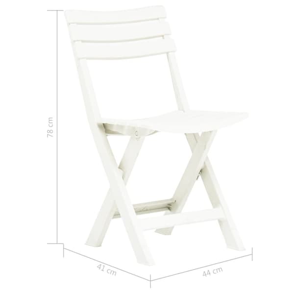 Foldbare havestole 2 stk. Plastik hvid - Havestol - Havestole - Home & Living