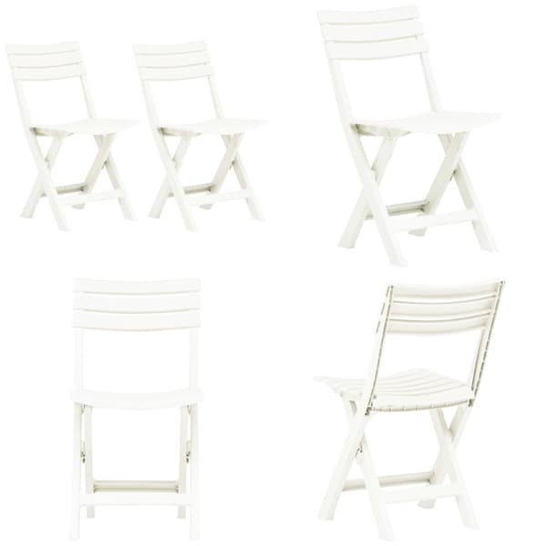 Foldbare havestole 2 stk. Plastik hvid - Havestol - Havestole - Home & Living
