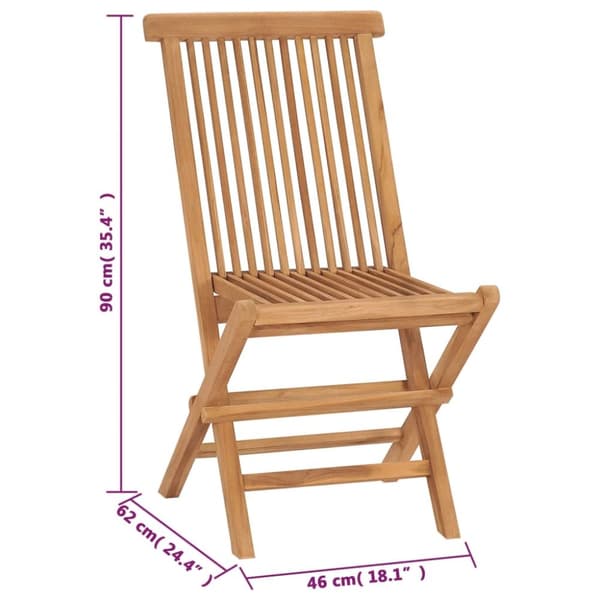 Foldbare havestole 4 stk. Massivt teaktræ - Havestol - Havestole - Home & Living