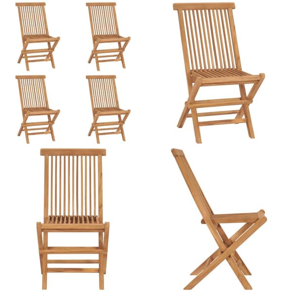 Foldbare havestole 4 stk. Massivt teaktræ - Havestol - Havestole - Home & Living