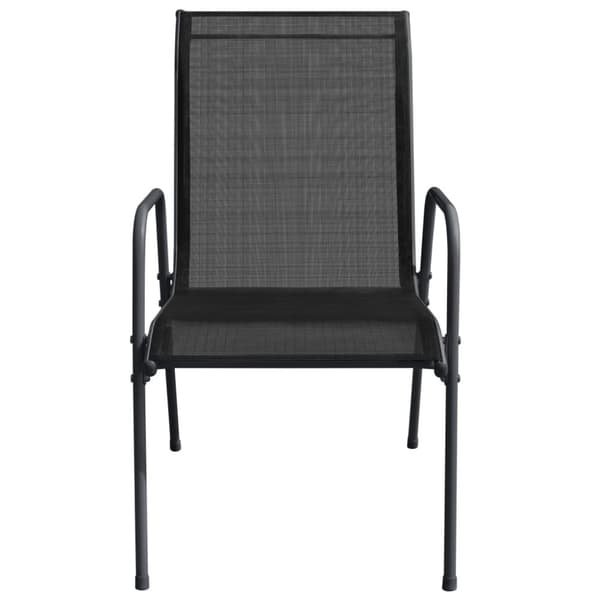 Havestole 2 stk. Stål og textilene sort - Havestol - Havestole - Home & Living