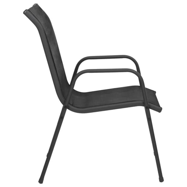 Havestole 2 stk. Stål og textilene sort - Havestol - Havestole - Home & Living