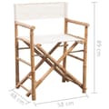 Miniatyrbild 7 av 7: Hopfällbar regissörsstol 2 st bambu med kanvas - Trädgårdsmöbler - Trädgårdsmöbel - Home & Living