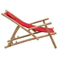 Miniatyrbild 5 av 9: Solstol bambu och kanvas röd - Solstol - Solstolar - Home & Living