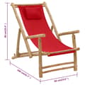 Miniatyrbild 9 av 9: Solstol bambu och kanvas röd - Solstol - Solstolar - Home & Living
