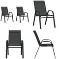 Miniatyrbild 1 av 6: Stapelbara trädgårdsstolar 2 st svart textilentyg - Stapelbara Stolar - Stapelbar Stol - Home & Living