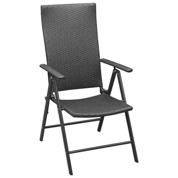Havestole 4 stk. Polyrattan sort - Havestol - Havestole - Home & Living