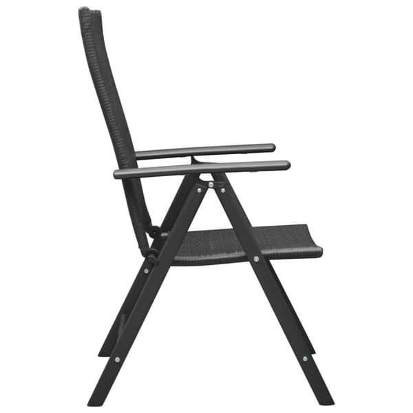 Havestole 4 stk. Polyrattan sort - Havestol - Havestole - Home & Living