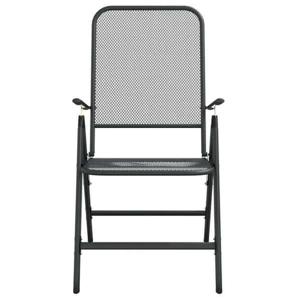Kokoontaittuvat puutarhatuolit 4 kpl metalliverkko antrasiitti - Kokoontaitettava Puutarhatuoli - Kokoontaitettavat Puutarhatuolit - Home & Living