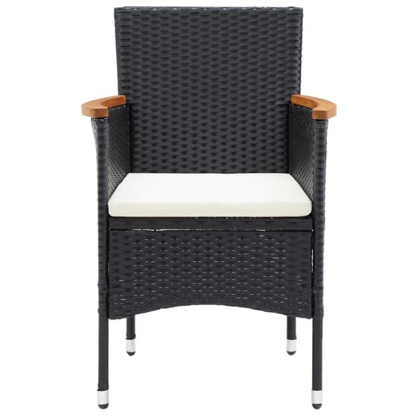 Havestole 4 stk. Polyrattan sort - Havestol - Havestole - Home & Living