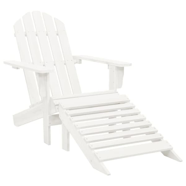 Havestol med skammel træ hvid - Havestol - Havestole - Home & Living