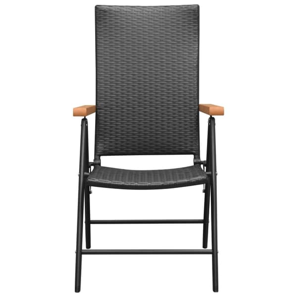 Havestole 4 stk. Polyrattan sort - Havestol - Havestole - Home & Living