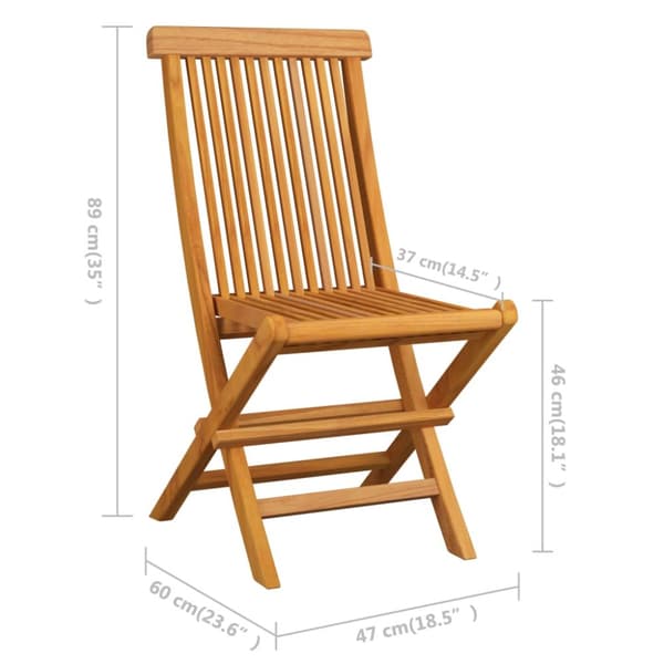 Foldbare havestole 6 stk. Massivt teaktræ - Havestol - Havestole - Home & Living