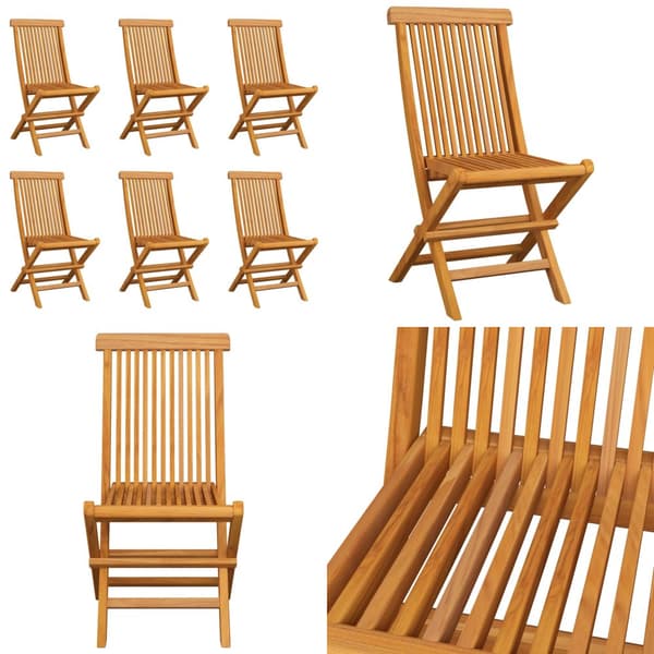Foldbare havestole 6 stk. Massivt teaktræ - Havestol - Havestole - Home & Living