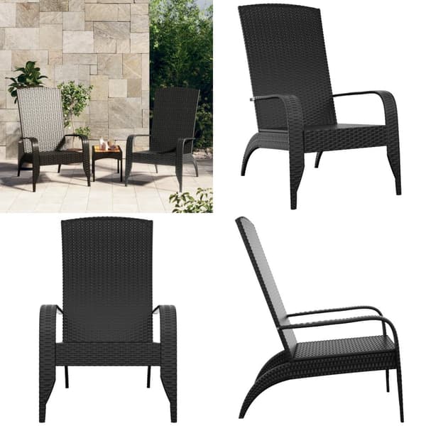 Adirondackstol konstrotting svart - Adirondackstol - Adirondackstolar - Home & Living