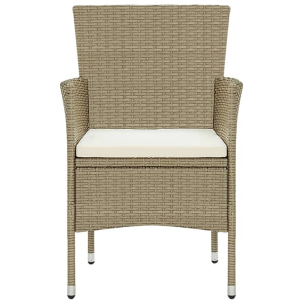 Matstol trädgård 2 st konstrotting beige - Rottingstol - Rottingstolar - Home & Living