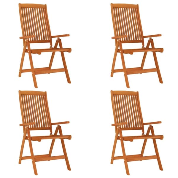 Foldbare havestole 4 stk. Massivt eukalyptustræ - Havestol - Havestole - Home & Living