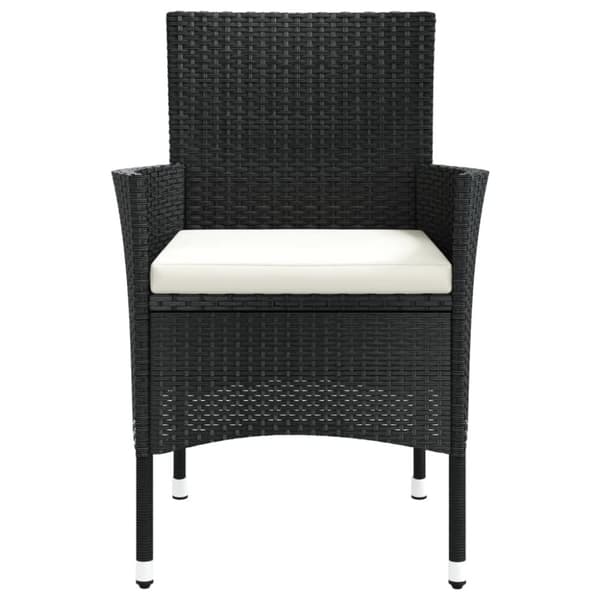 Havestole med hynder 4 stk. Polyrattan sort - Havestol - Havestole - Home & Living