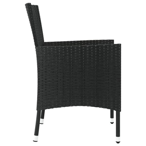 Havestole med hynder 4 stk. Polyrattan sort - Havestol - Havestole - Home & Living