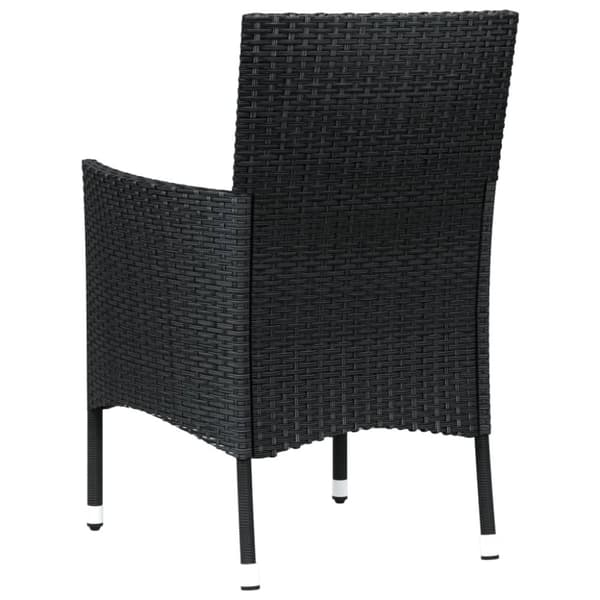 Havestole med hynder 4 stk. Polyrattan sort - Havestol - Havestole - Home & Living