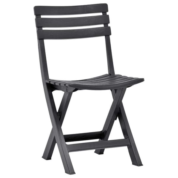 Foldbare havestole 2 stk. Plastik antracitgrå - Havestol - Havestole - Home & Living