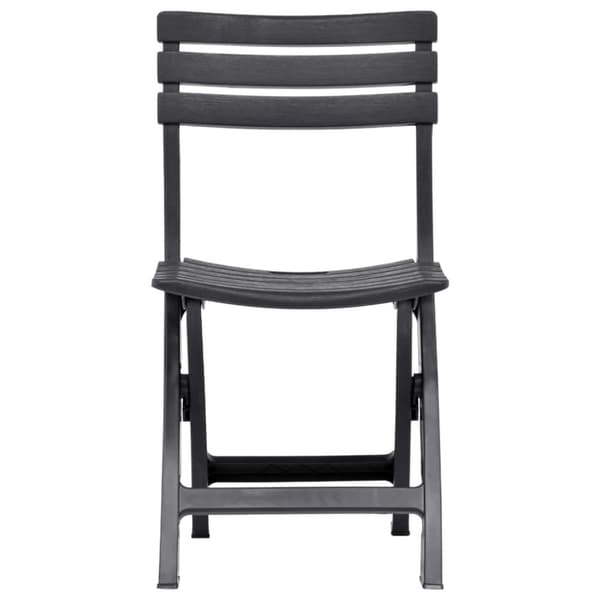 Foldbare havestole 2 stk. Plastik antracitgrå - Havestol - Havestole - Home & Living