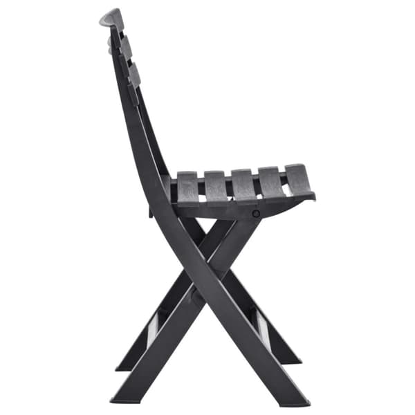 Foldbare havestole 2 stk. Plastik antracitgrå - Havestol - Havestole - Home & Living