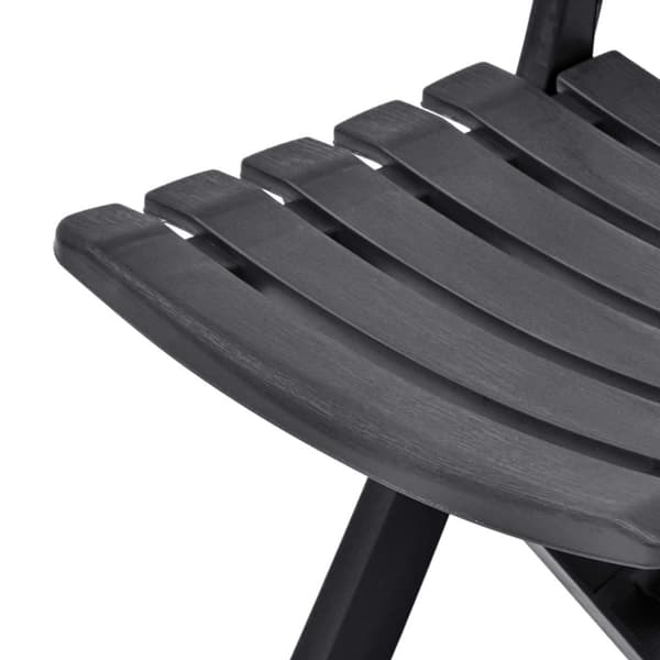 Foldbare havestole 2 stk. Plastik antracitgrå - Havestol - Havestole - Home & Living