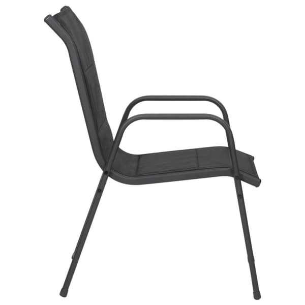 Trädgårdsstolar 4 st stål och textilene svart - Trädgårdsstol - Trädgårdsstolar - Home & Living