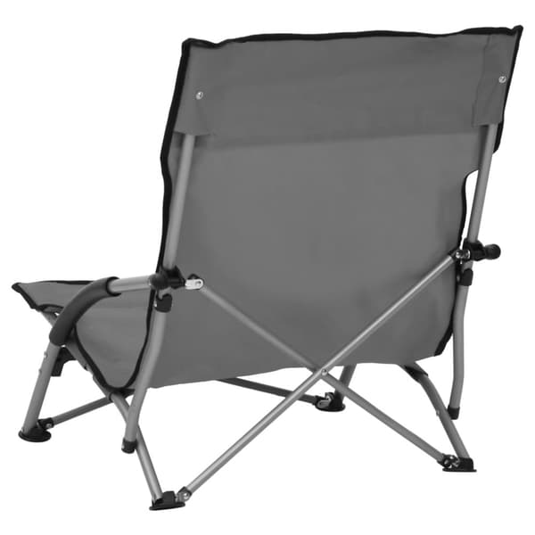 Foldbare strandstole 2 stk. Stof grå - Strandstol - Strandstole - Home & Living