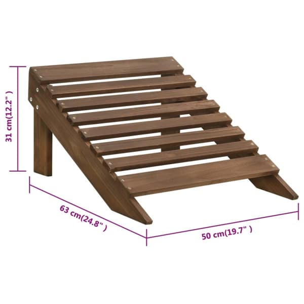 Havestol med ottoman træ brun - Havestol - Havestole - Home & Living