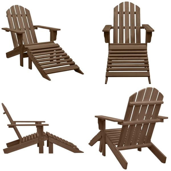 Havestol med ottoman træ brun - Havestol - Havestole - Home & Living