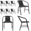 Miniatyrbild 1 av 9: Trädgårdsstolar 6 st plastrotting och stål 110 kg - Trädgårdsstol - Trädgårdsstolar - Home & Living