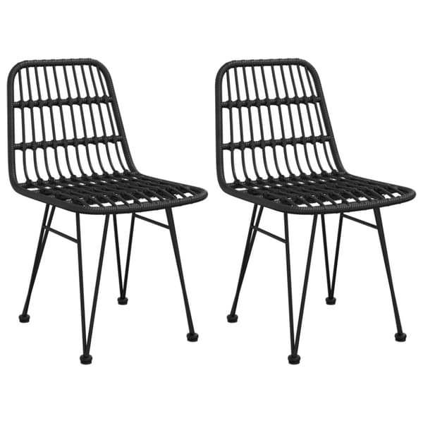 Havestole 2 stk. 48x62x84 cm polyrattan sort - Havestol - Havestole - Home & Living