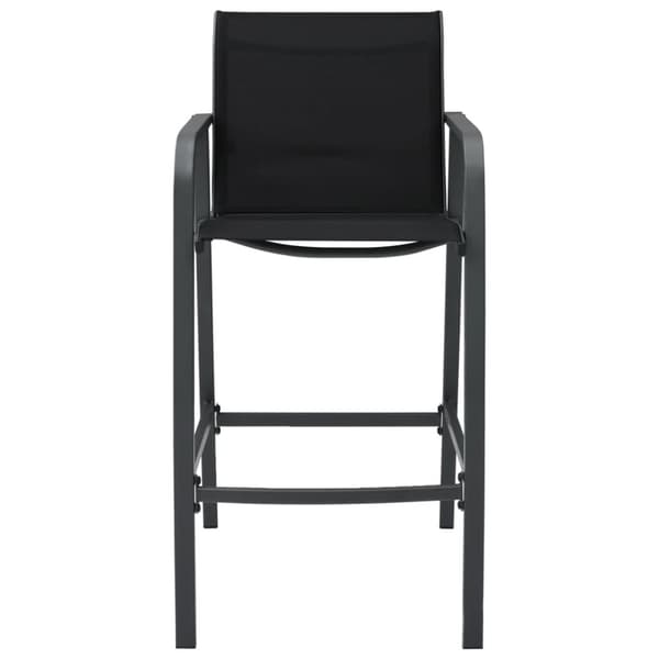 Barstole til haven 2 stk. Textilene sort - Havebarstol - Havebarstole - Home & Living