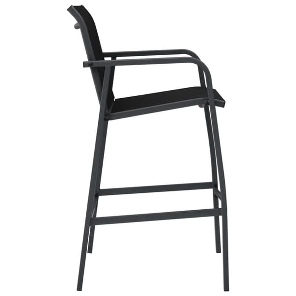 Barstole til haven 2 stk. Textilene sort - Havebarstol - Havebarstole - Home & Living