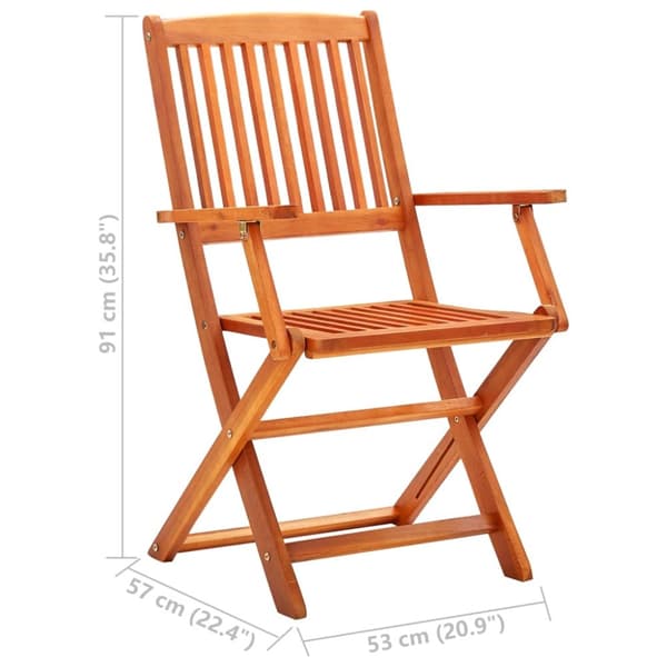 Foldbare havestole 8 stk. Massivt eukalyptustræ - Havestol - Havestole - Home & Living