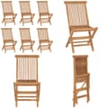 Miniatyrbild 1 av 10: Hopfällbara trädgårdsstolar 6 st massiv teak - Utestol - Utestolar - Home & Living
