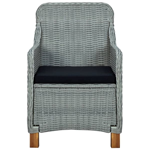 Trädgårdsstolar med dynor 2 st konstrotting ljusgrå - Trädgårdsstol - Trädgårdsstolar - Home & Living