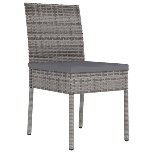 Havestole 4 stk. Polyrattan grå - Spisebordsstol - Spisebordsstole - Home & Living