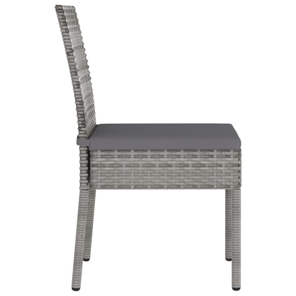 Havestole 4 stk. Polyrattan grå - Spisebordsstol - Spisebordsstole - Home & Living
