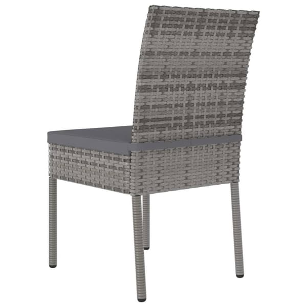 Havestole 4 stk. Polyrattan grå - Spisebordsstol - Spisebordsstole - Home & Living